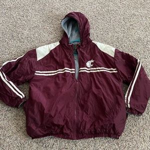 Vintage Washington State Cougars jacket with hood WSU Men’s size Large